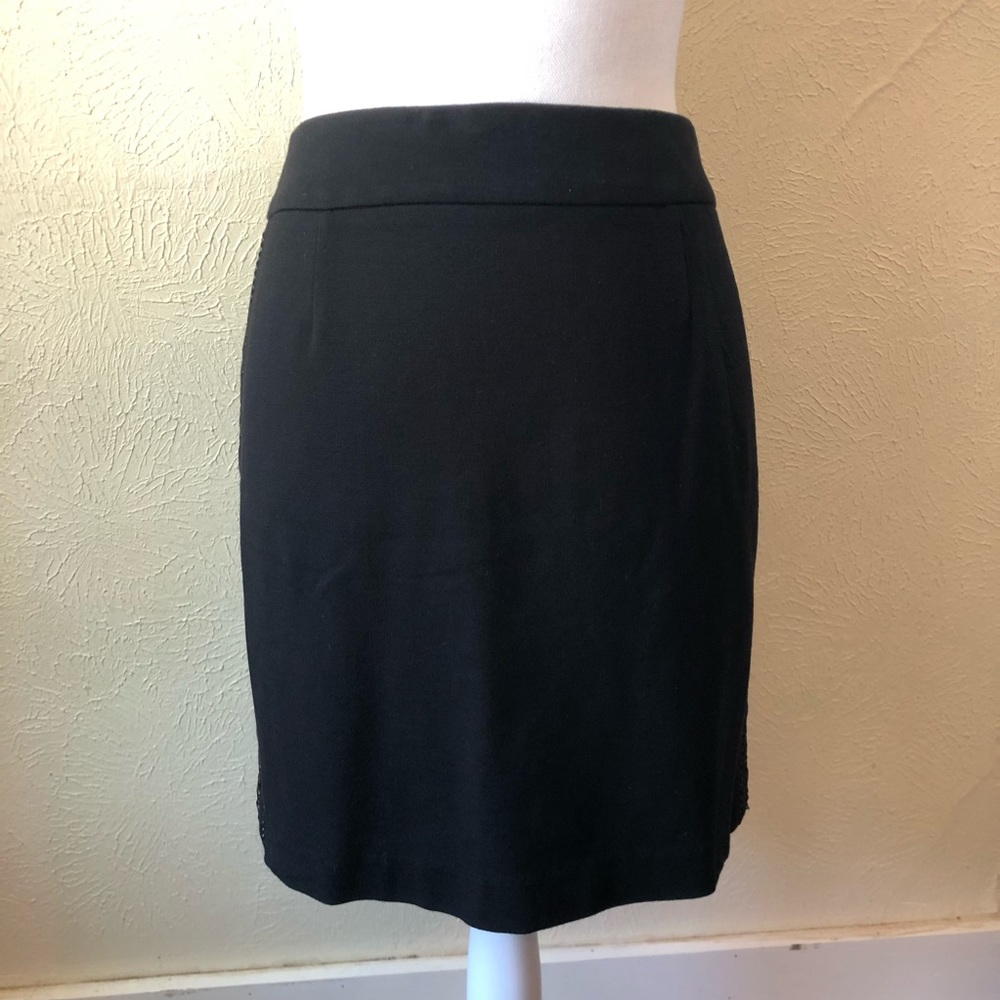 Cynthia Steffe Embellished Pencil Skirt 6 Black